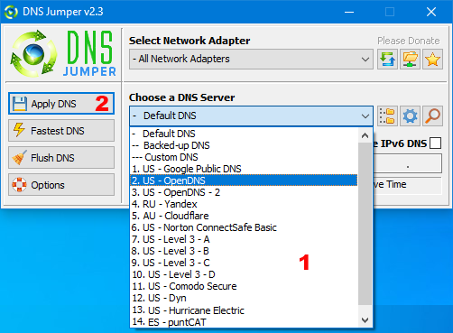 dns jumper change dns