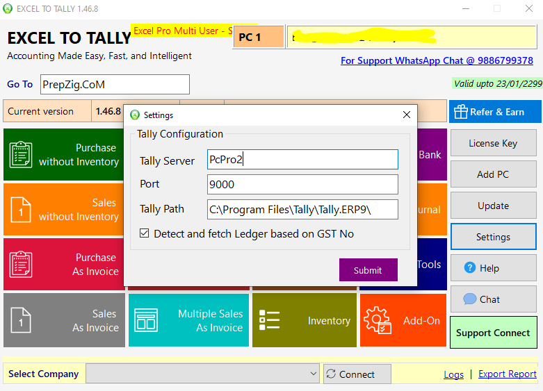 Excel to Tally 1.46.8 Download