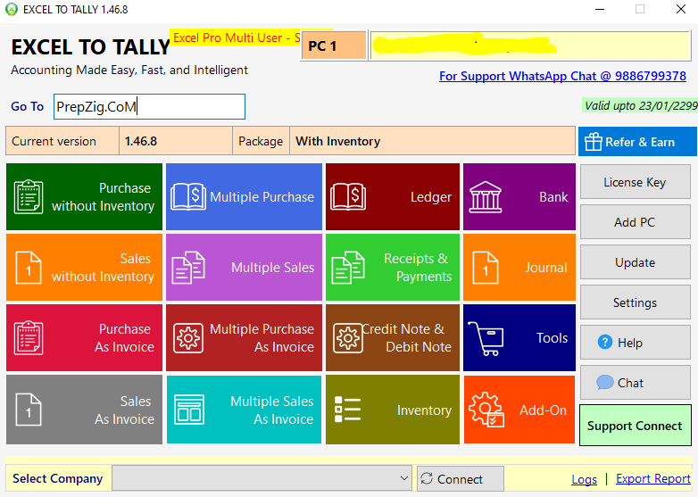 Excel to Tally Download