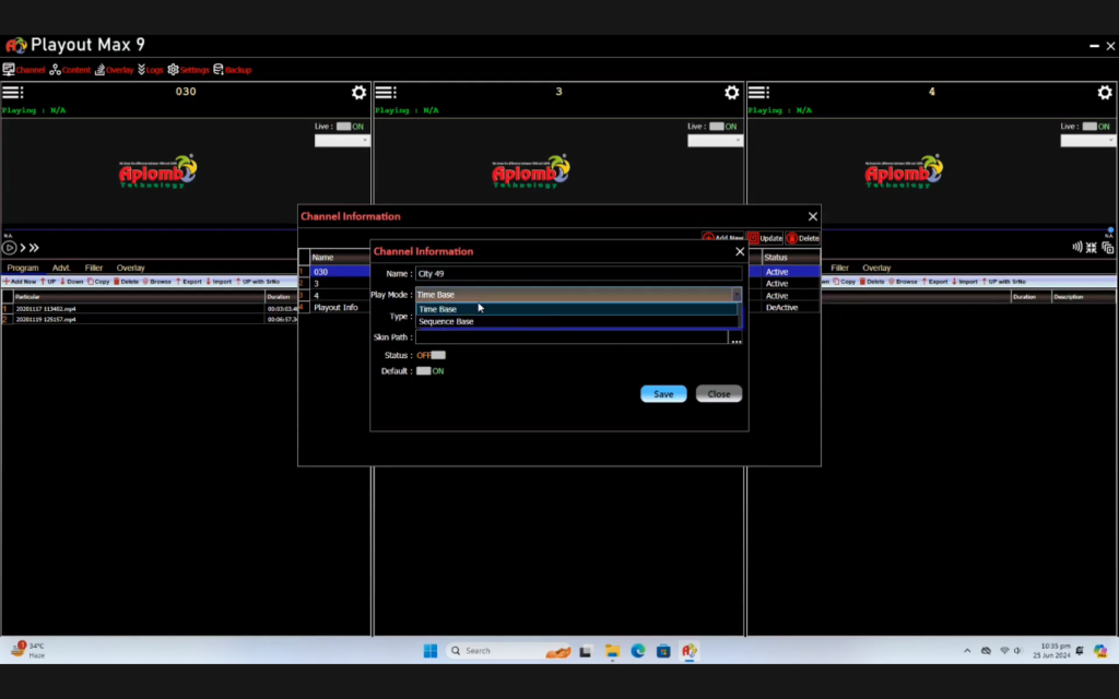 Playout Max 9 Multi 4 Channel