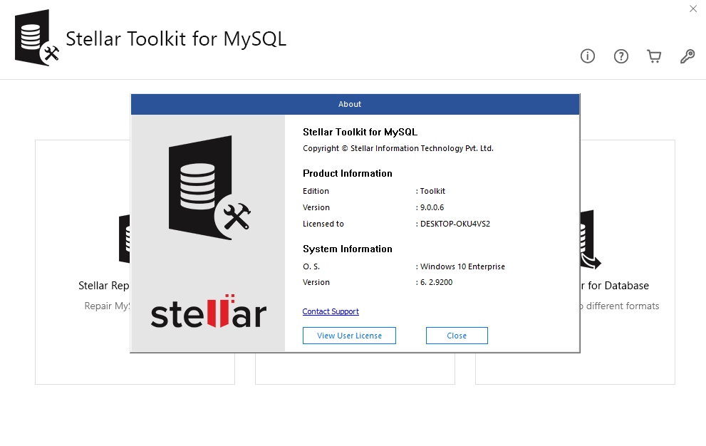 Stellar Toolkit for MySQL 9.0.0.6