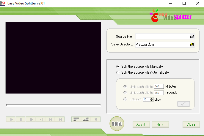 Easy Video Splitter free download