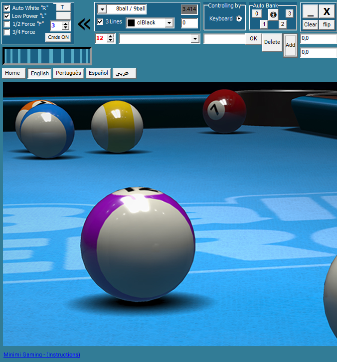 Miniruler Mini Ruler 8 Ball Pool
