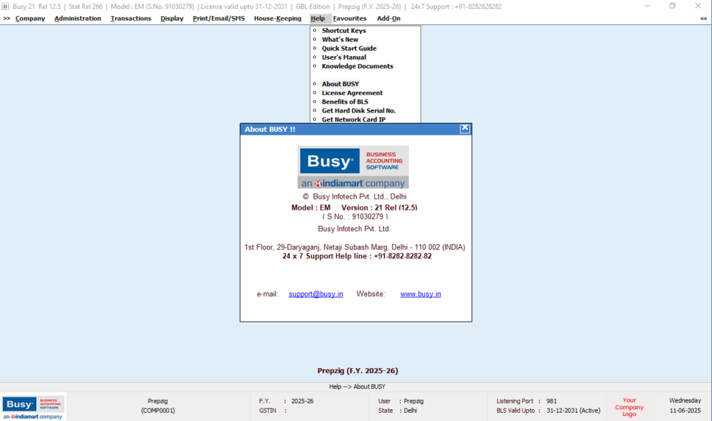 BUSY 21 Rel 13 Accounting Software